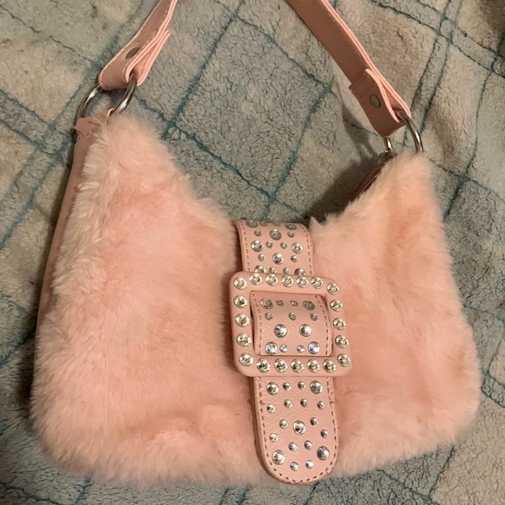 Y2K Fur Shoulder Bag